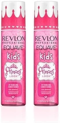 REVLON PROFESSIONAL Equave Kids Condicionador de cabelo hipoalergénico sem enxaguar, cabelo desembaraçante, Princess Look, 200 ml (embalagem de 2)