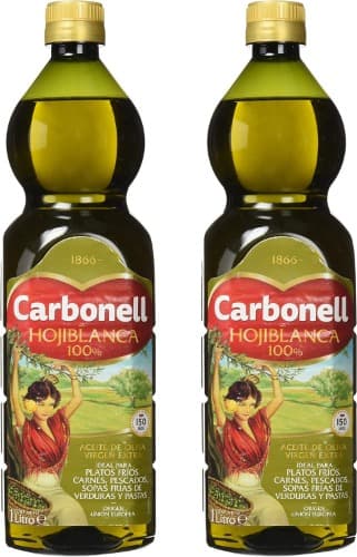 Carbonell - Azeite virgem extra de Hojiblanca, sabor vegetal doce, intenso e frutado, garrafa RPET, 1 L x 2