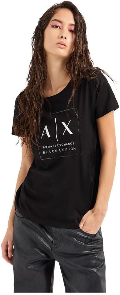 Armani Exchange Cotton Boyfriend Fit, T-shirt para mulher