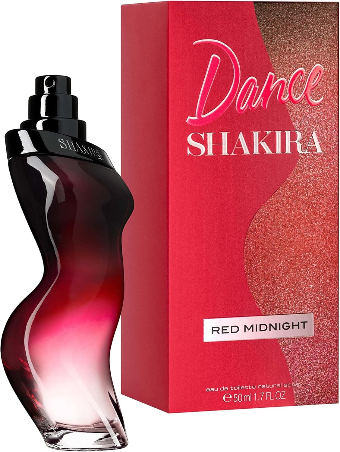 Shakira, Perfumes, Dance Red Midnight by Shakira para mulher, longa duração, fragrância elegante, sexy e feminina, notas doces e ousadas, ideal para uso diário, 50 ml