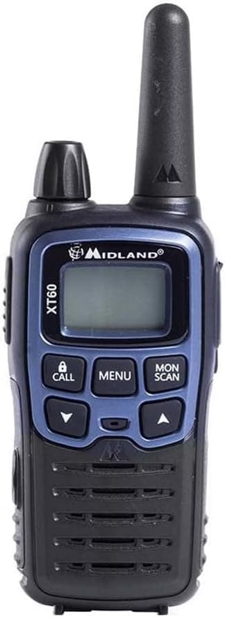 Midland - Walkie Talkie profissional longo alcance XT60, rádio amador de banda dupla, 93 canais - 69 canais LPD/24 PMR446 sem licença, 38 CTCSS/83 DCS, 10 Km, carregamento rápido, automonomia 110 2H 