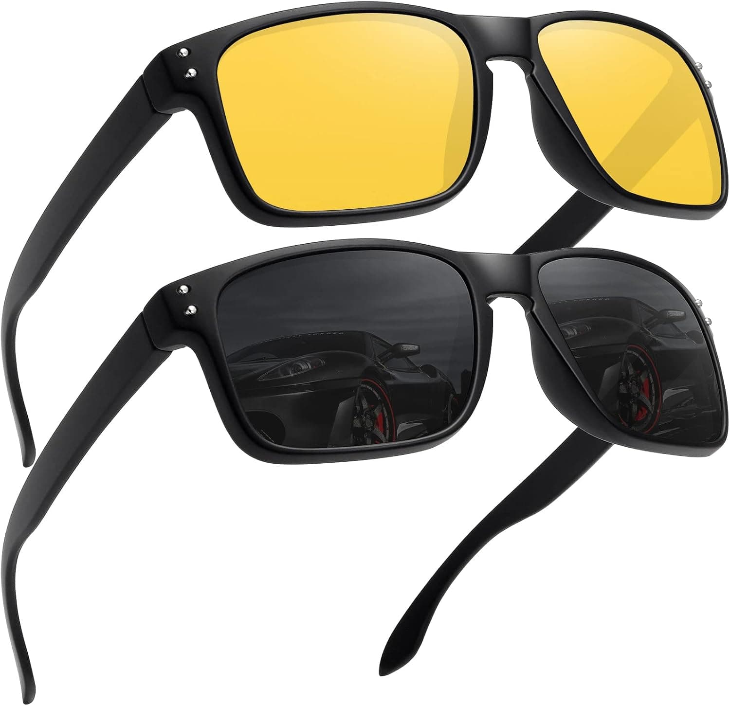 LEDING&BEST Óculos de sol polarizados para homem mulher / óculos casuais golfe pesca desportos ao ar livre com proteção UV armação TR90 óculos de sol