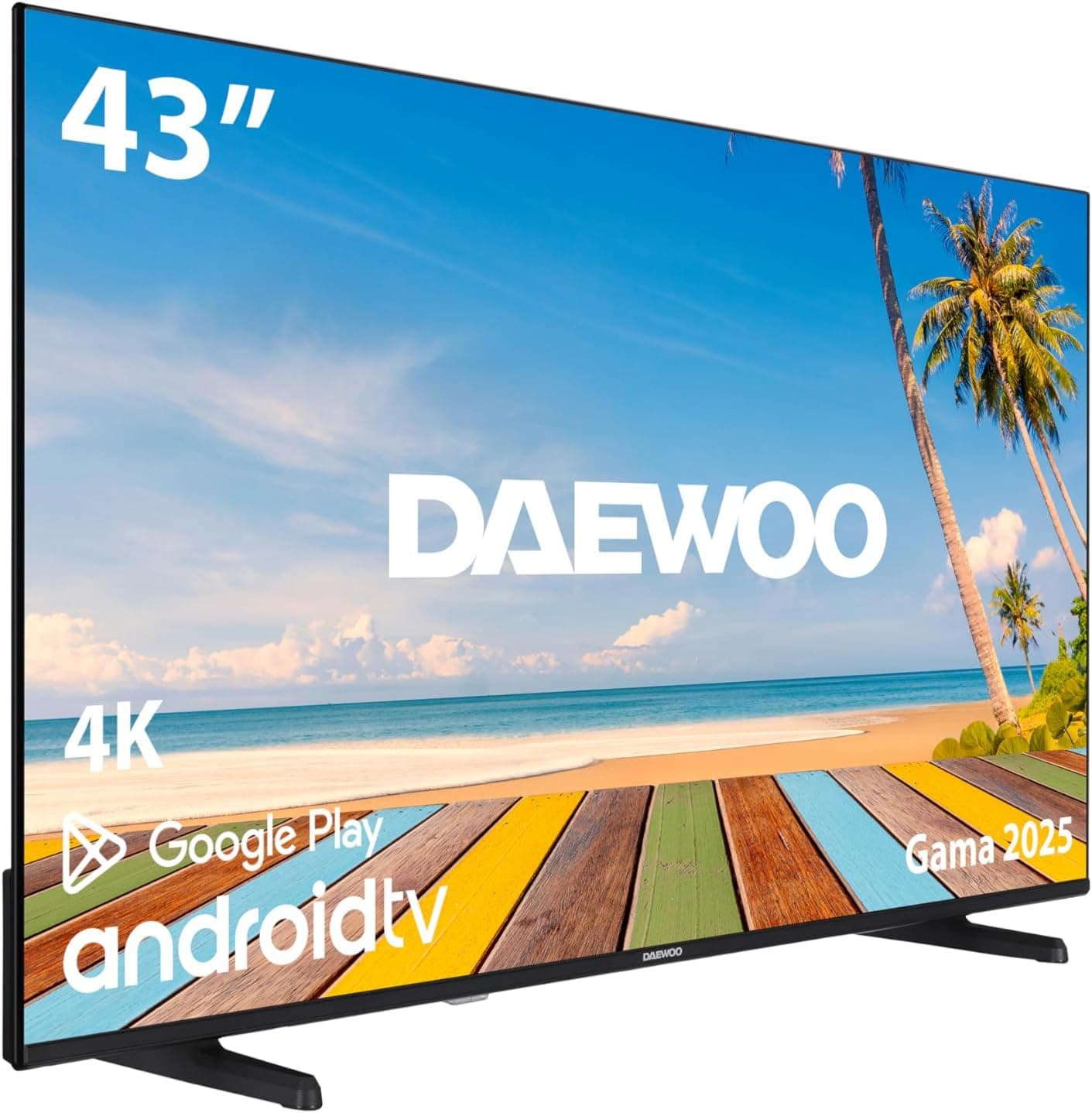 Daewoo 43DM60UA Android TV 43 polegadas 4K HDR, Dolby Vision & Dolby Atmos, Chromecast Built In, Bluetooth, compatível com o Google Assistant