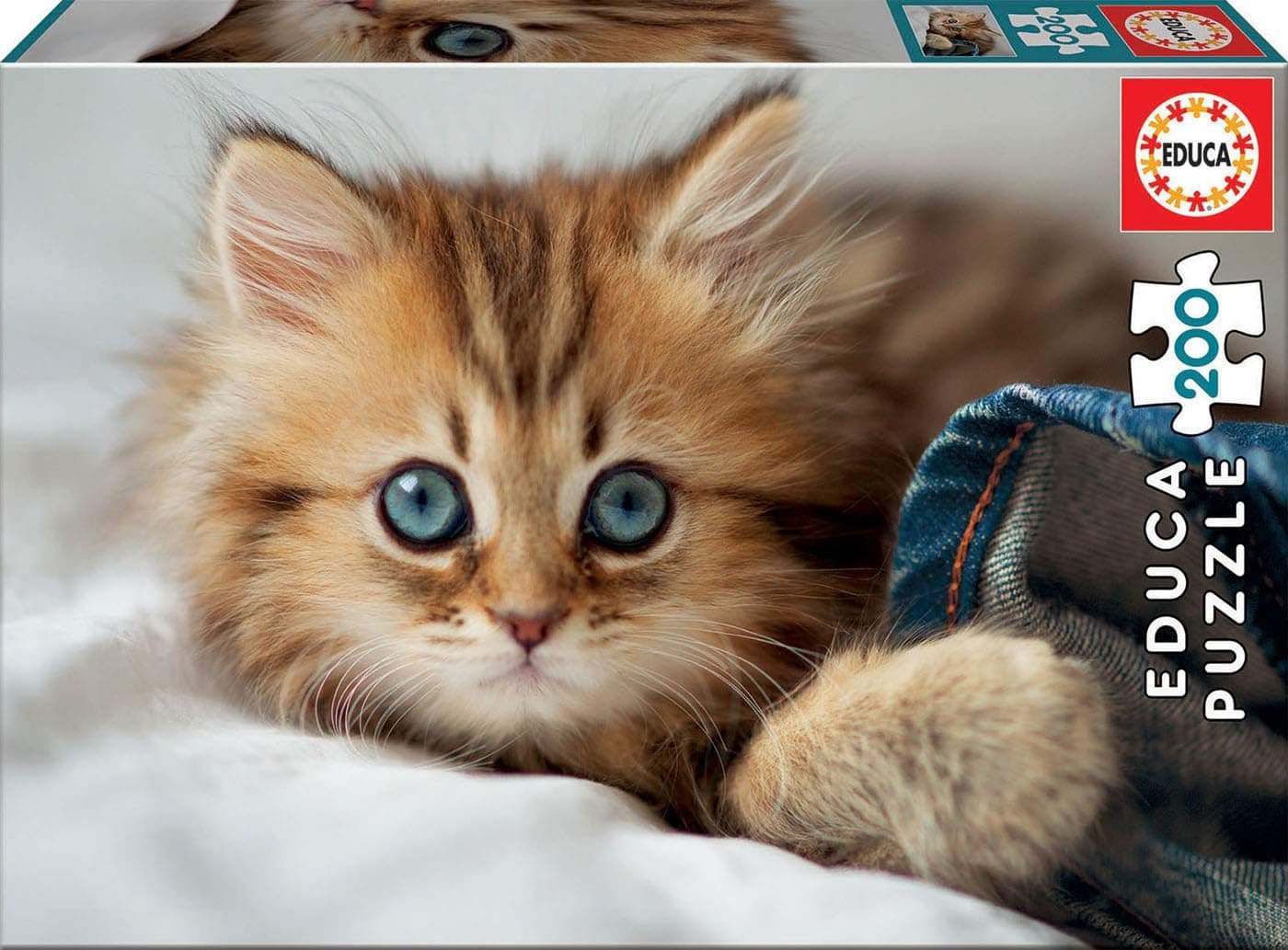 Educa Kitten Puzzle | Puzzle de 200 peças com imagem de gatinho para crianças a partir dos 6 anos