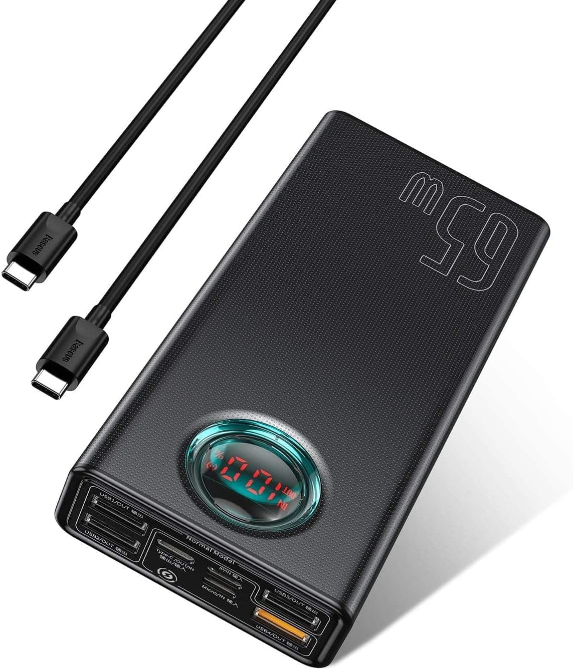Baseus Power Bank 65 W 26800 mAh bateria externa carregamento rápido bateria portátil USB c powerbank for Steam Deck Laptop MacBook iPhone 15 14 13 12 11 Samsung Xiaomi