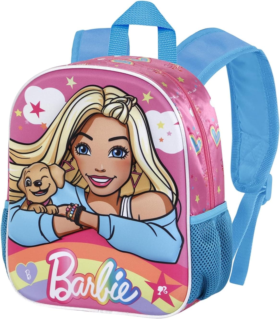 Karactermania Barbie Rainbow | Mochila infantil 3D com 8,5 L em rosa, 26 x 31 cm