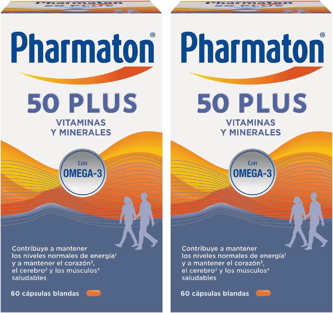 Pharmaton 50 - multivitamínico com Omega 3-120 cápsulas - ajuda a manter a energia a partir dos 50 anos