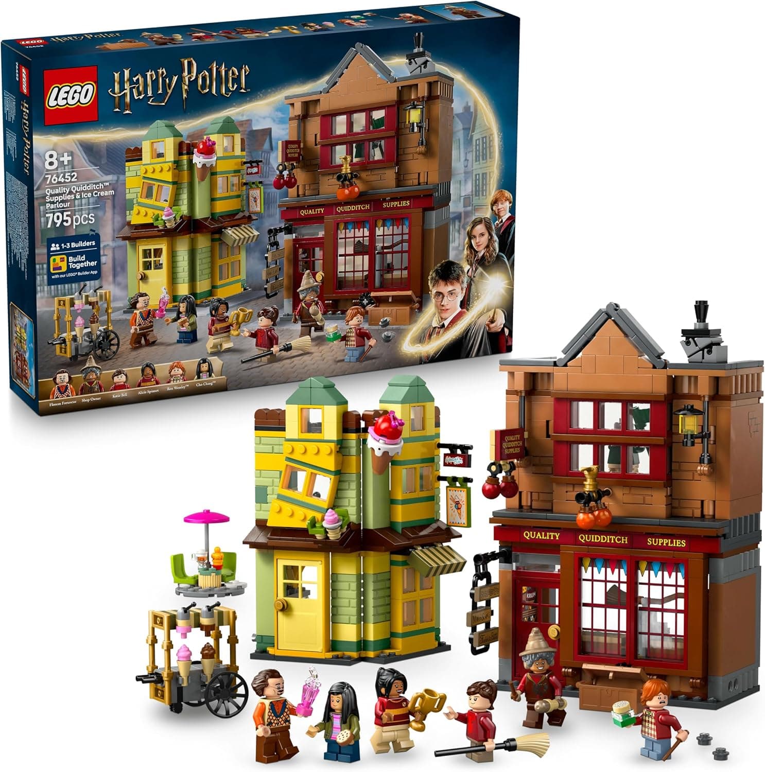 LEGO Harry Potter 76452 | Loja do Beco Diagonal com acessórios de Quidditch, loja de gelados e 6 minifiguras para crianças a partir dos 8 anos