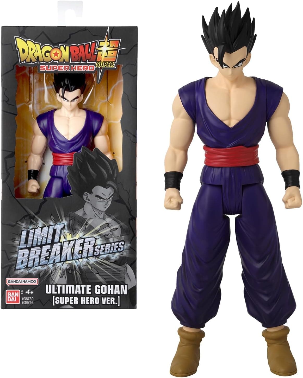 BANDAI - Dragon Ball Super Limit Breaker Series figura de ação Gohan 30 cm - 36756 multicolorido, figuras articuladas colecionáveis, ideal para fãs de anime.