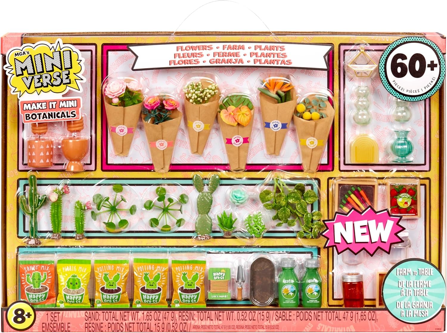 MGA'S MINIVERSE Make It Mini Botanicals - Mini colecionáveis, embalagem misteriosa, artesanato, conjunto de resina, réplicas, mini plantas, jardim, para colecionadores e crianças + 8 anos, não