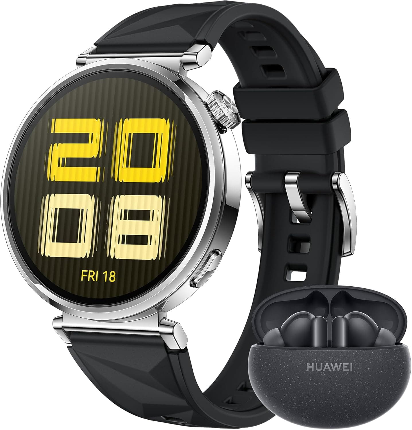 HUAWEI Watch GT Smartwatch GT 5 41 mm, silhueta com design sofisticado, nova experiência de corrida e ciclismo, rastreamento de saúde, 14 dias de duração, iOS e Android, preto FreeBuds 5i preto