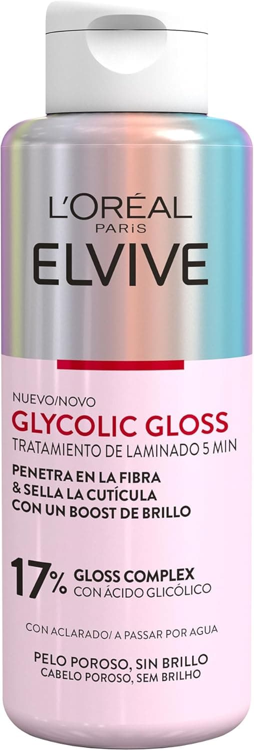 L'Oréal Paris Elvive tratamento 5 minutos. Glycolic Gloss com ácido glicólico cabelo macio e brilhante