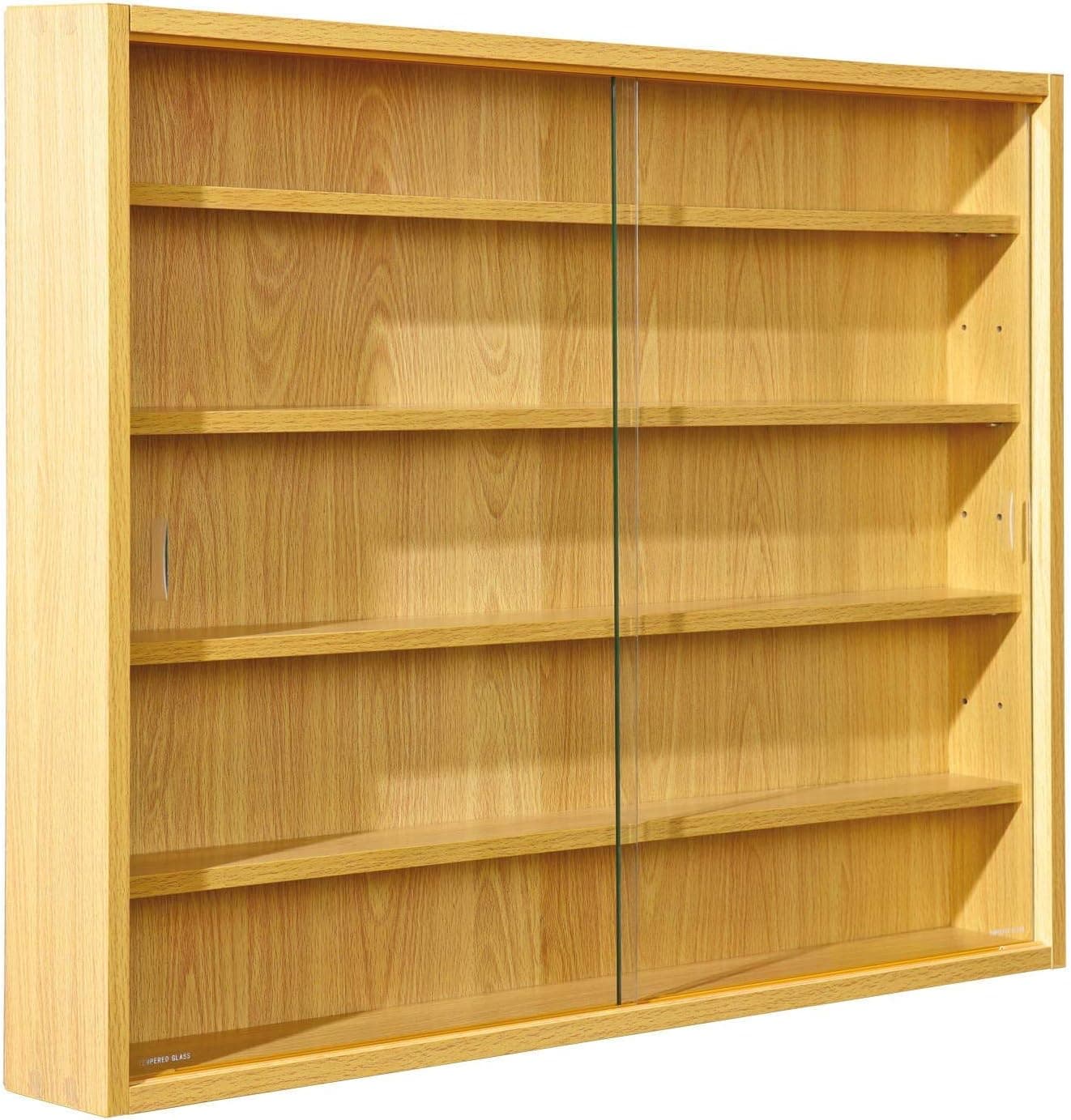 Inter Link - Estante de parede com vitrine, 80 x 60 x 9,5 cm