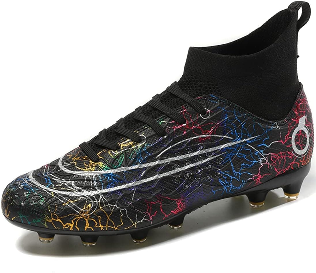 PiDaGlobal Spike Homem | Sapatilhas de futebol em preto com tacos moldados e sola antiderrapante