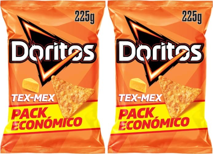 Doritos Tex Mex, natas com sabor a queijo, produto de aperitivo, bolsa familiar, 225 g