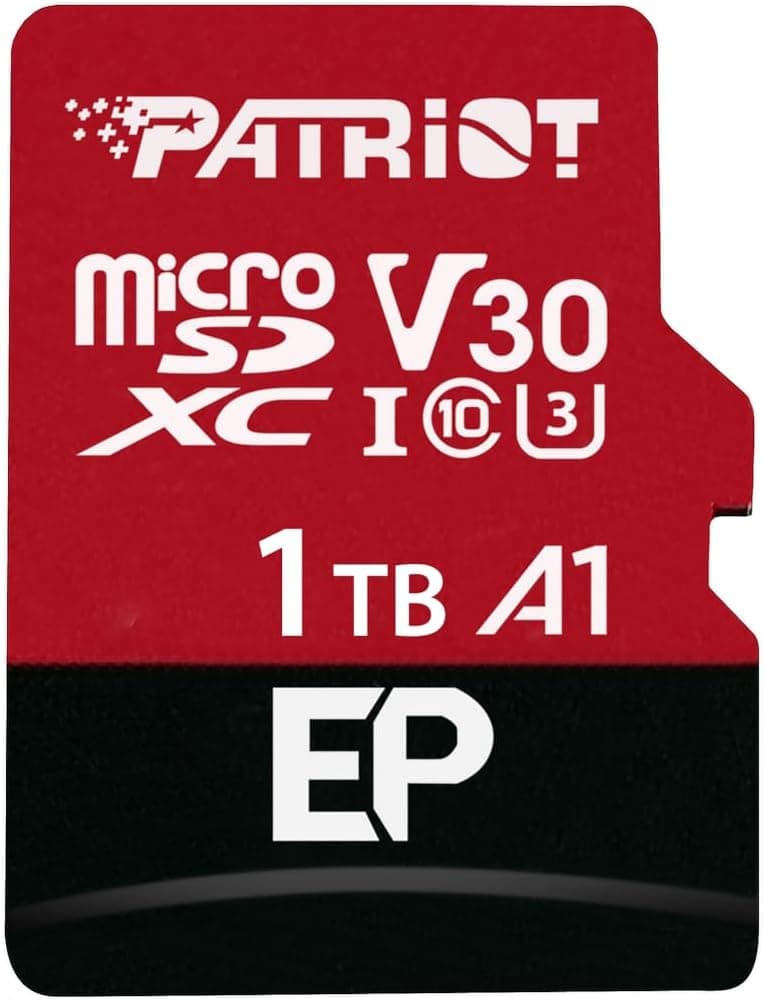 Patriot EP Series Micro SDXC de 1TB V30 A1 UHS-I U3 4K UHD - com adaptador SD - PEF1TBEP31MCX