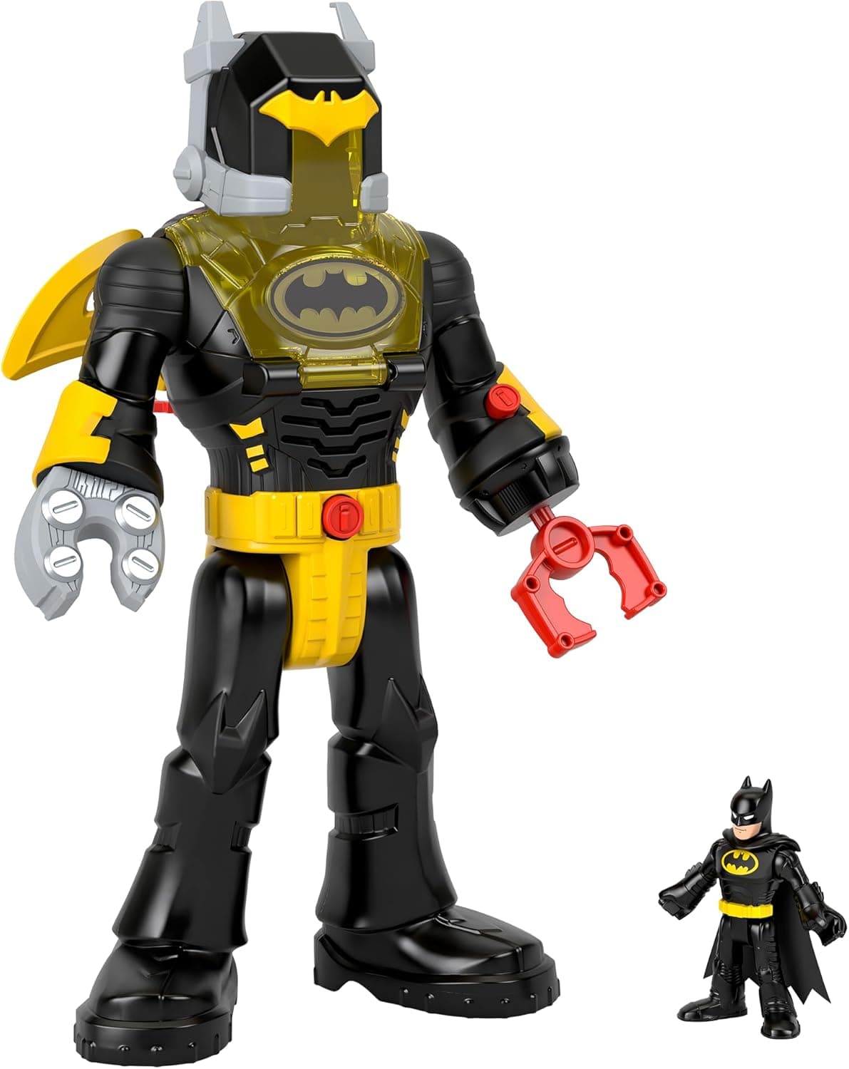 Fisher-Price Imaginext DC Super Friends figura de batman com exotragem, com luzes, sons e acessórios, brinquedo + 3 anos (HYG31)
