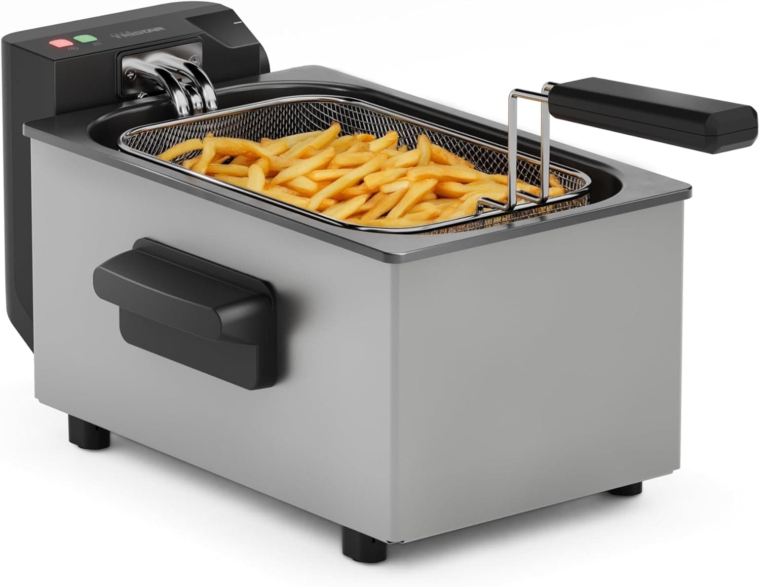 Tristar Fritadeira, capacidade 3L, 2000W, tecnologia Cool Zone, aço inoxidável, termostato ajustável, fácil de limpar, peças desmontáveis, FR-9325