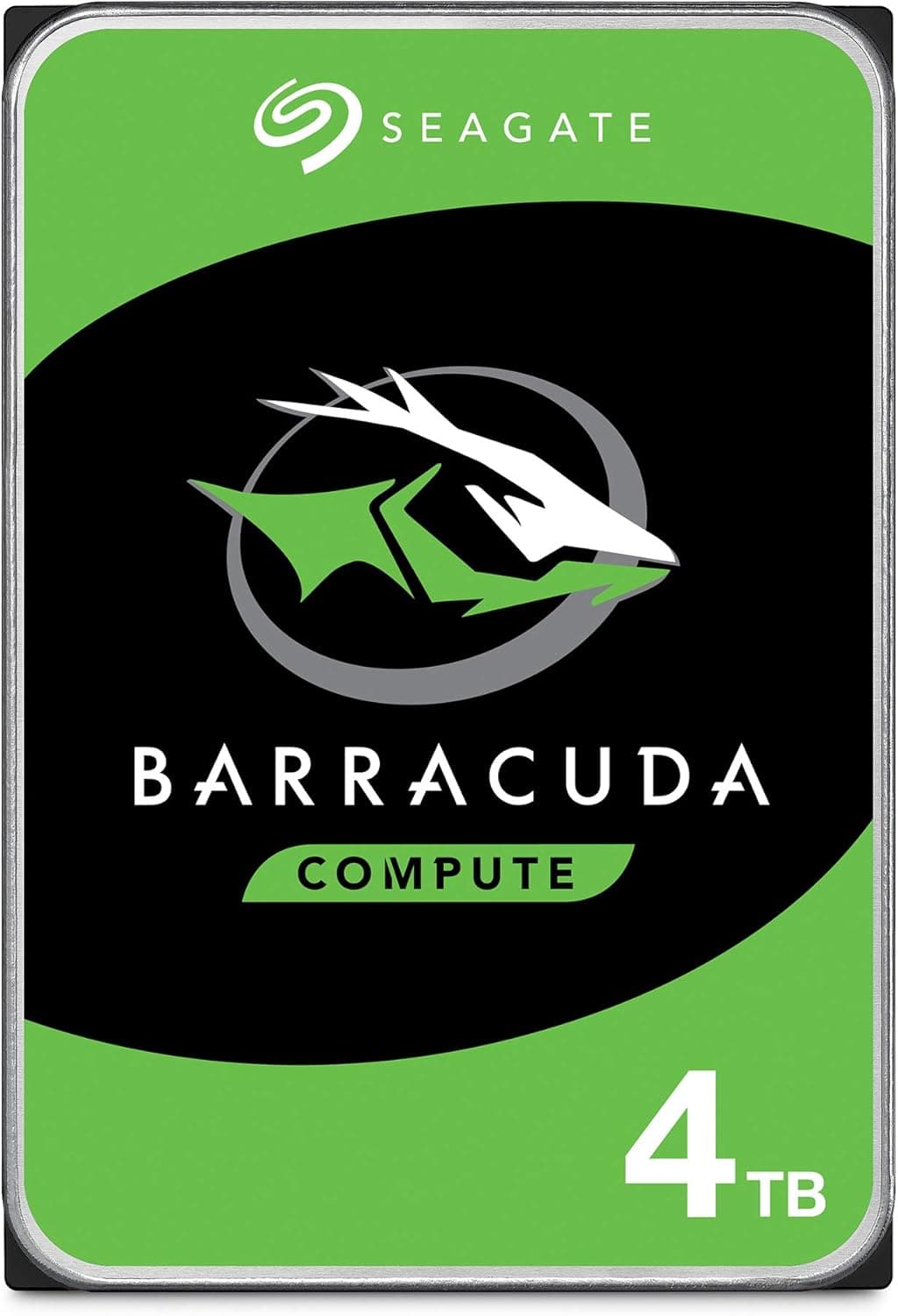 Seagate BarraCuda 4TB, disco rígido interno, HDD, 3,5 polegadas, SATA 6 GB/s, 5400 RPM, cache de 256 MB para computador de mesa e PC, embalagem aberta fácil, Rescue Services (ST4000DMZ04)