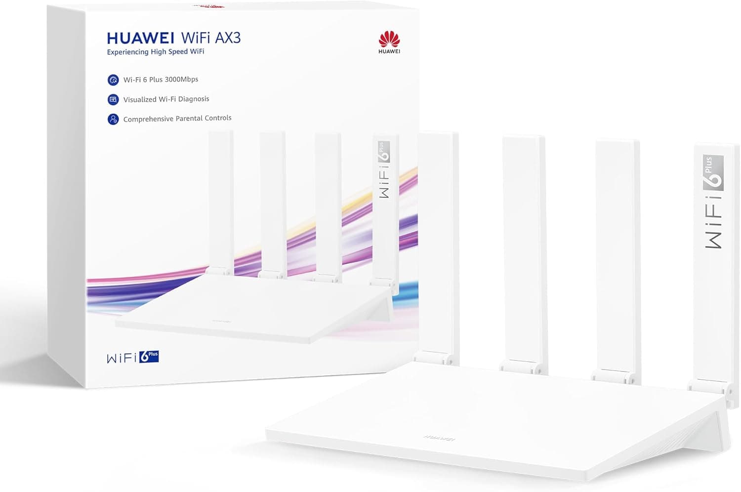 HUAWEI AX3 New | Router Wi-Fi 6 dual band AX3000 com 4 portas gigabit e alta cobertura