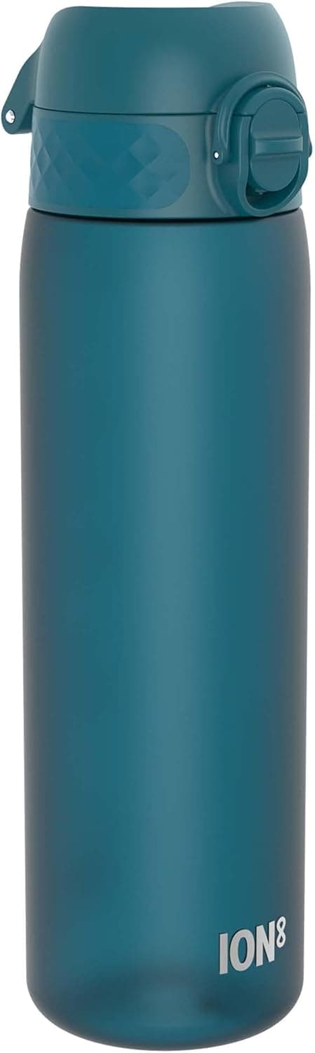 ion8 Garrafa de água, 500 ml, à prova de fugas, fácil de abrir, fechadura segura, adequada para máquina de lavar louça, sem BPA, alça de transporte, fácil de limpar, neutro em carbono