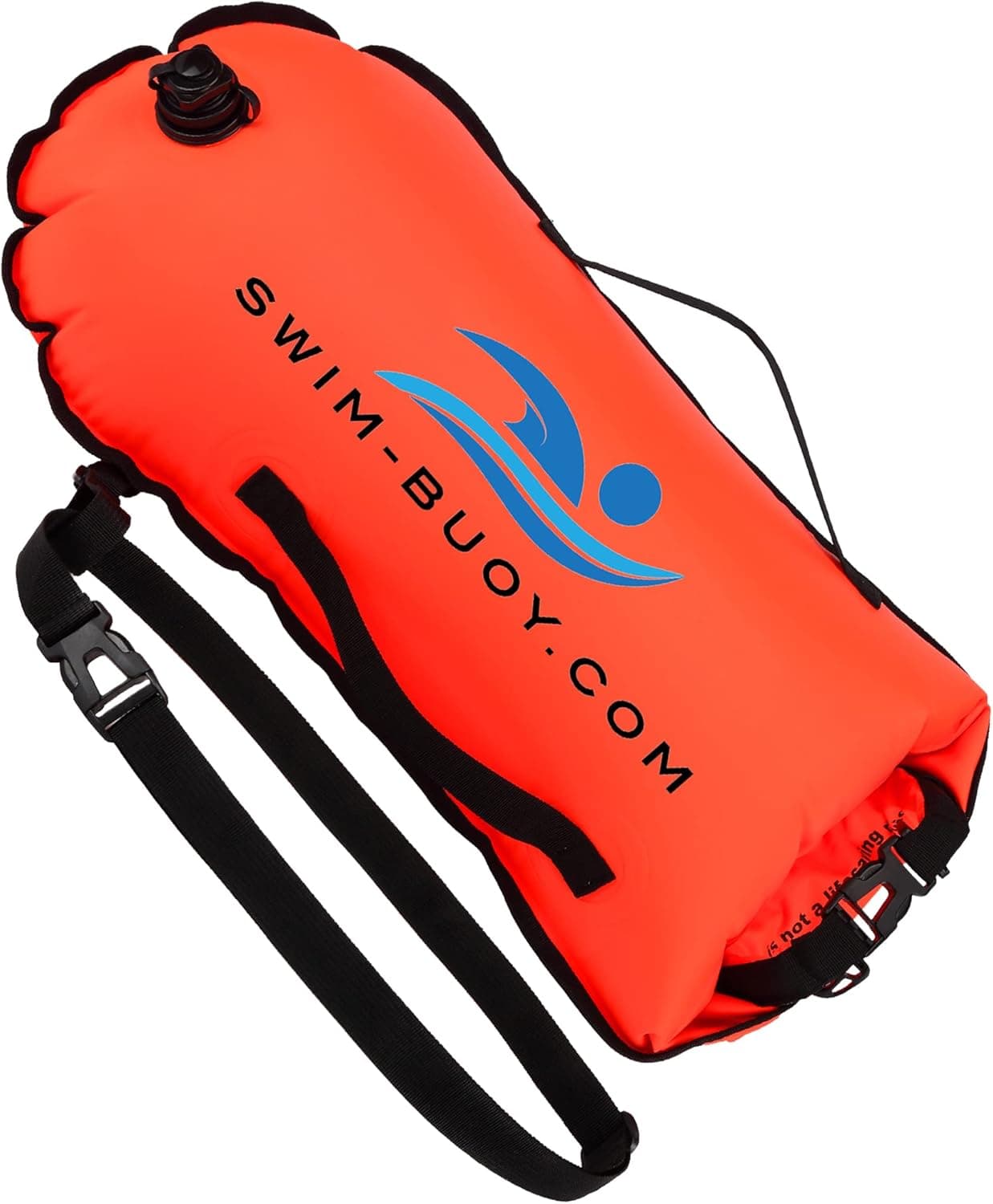 Swim-buoy.com® Bóia para nadar em águas abertas - mantenha-se seguro com esta boia laranja: PVC de 28 litros para nadadores e triatletas