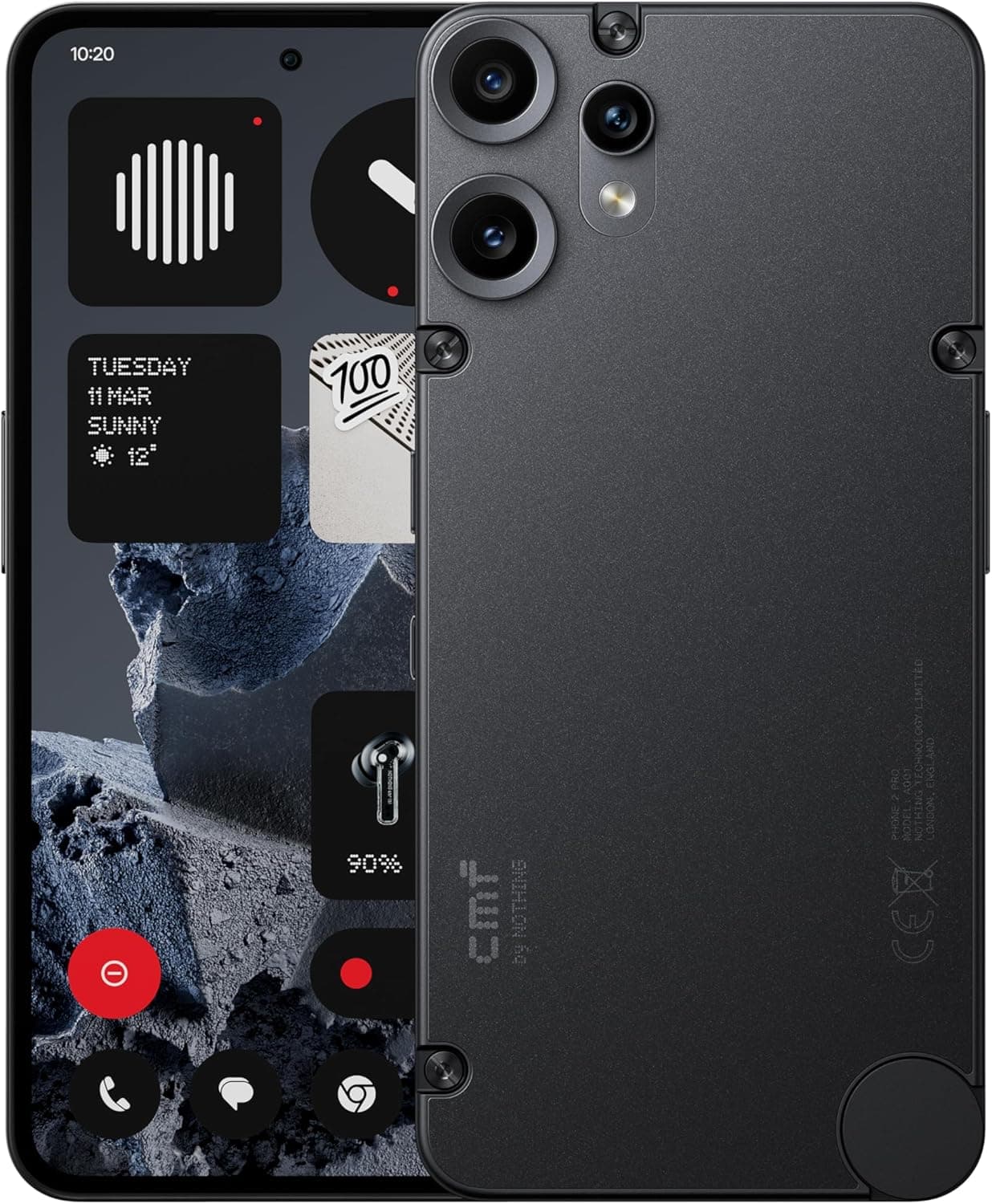 CMF Phone 2 Pro 128 GB, Smartphone 5G livre com câmara de 50 MP e Zoom 20x, ecrã AMOLED FHD+ de 6,77" de 120 Hz, grande bateria de 5000 mAh de longa duração e Nothing OS 3,2 – preto