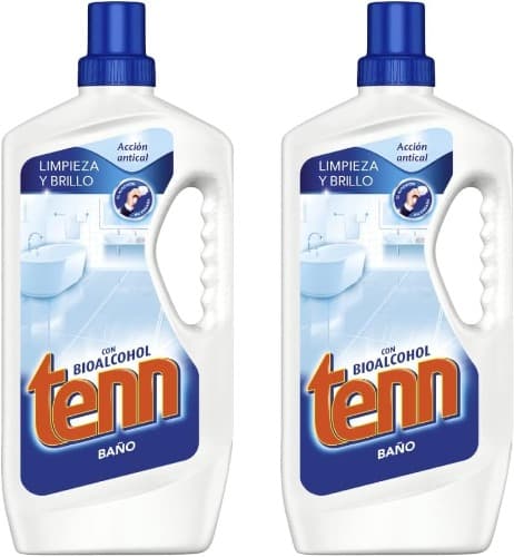 Tenn Casa de Banho | Limpador líquido multiusos com efeito antical e fragrância fresca para superfícies sanitárias, 1,3 litros x 2