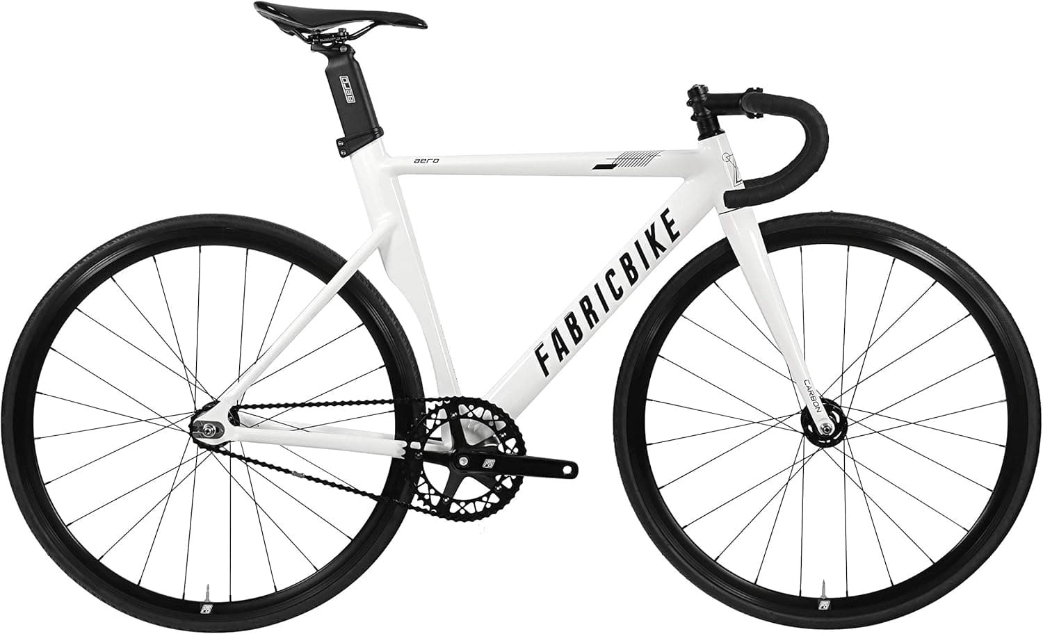 FabricBike Aero Fixed de bicicleta, Fixie, Single Speed, quadro de alumínio e garfo de carbono, rodas de 28", 5 cores, 3 tamanhos, 7,95 kg (tamanho M)