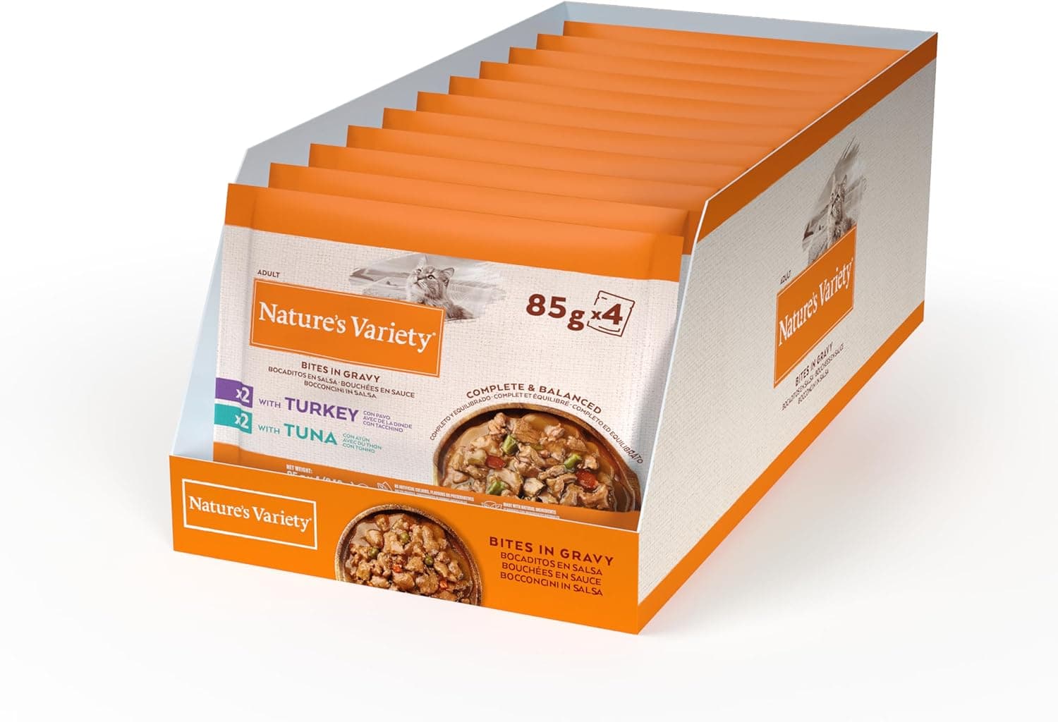 Nature's Variety Petite em molho comida húmida para gatos com peru / atum multipack 11 x (4 x 85 g)