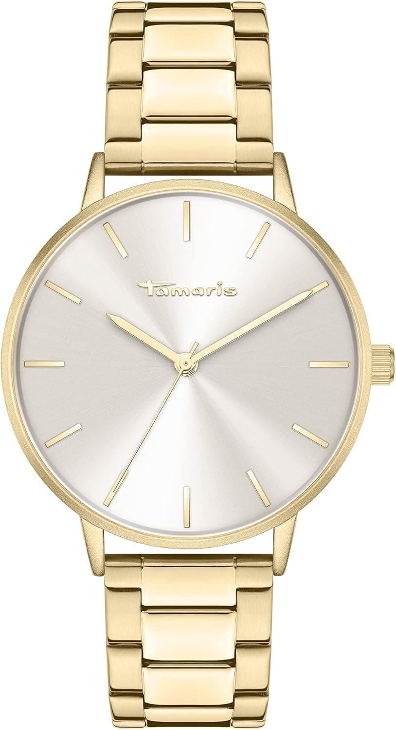 Tamaris Relógio analógico para mulher de quartzo com correia em aço inoxidável TT-0028-MQ