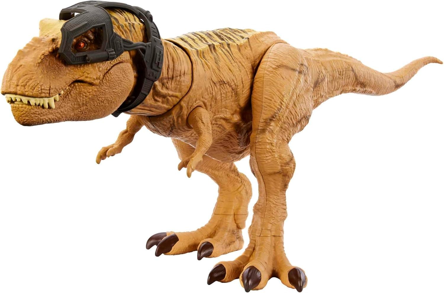 Mattel Jurassic World T-Rex Caça e mastiga dinossauro de brincar com sons, + 4 anos (HNT62)