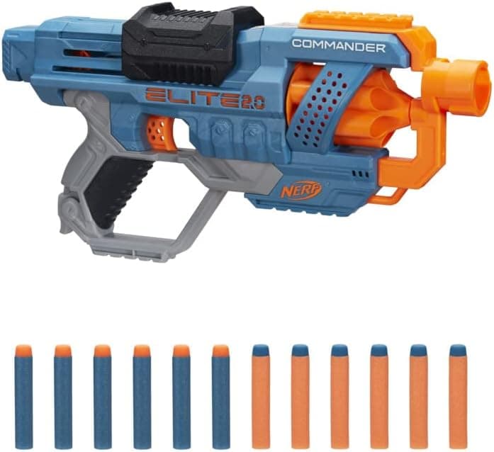 Nerf Elite 2.0 Commander RD 6 | Lançador de dardos de espuma para crianças