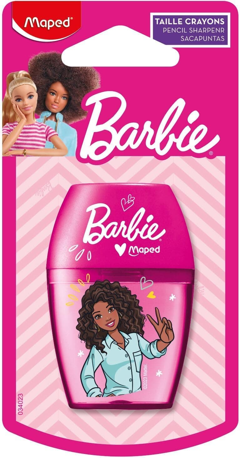 Afia-lápis infantil - SHAKER 1 orifício - Barbie 