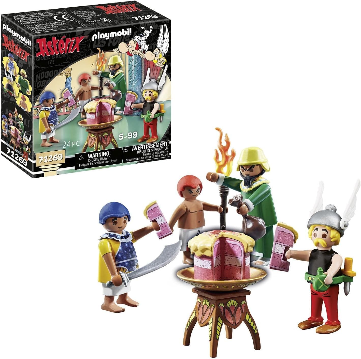 PLAYMOBIL Asterix 71269 Paletabis e o bolo envenenado, o provador de Cleópatra e paletabis, brinquedo para crianças a partir de 5 anos