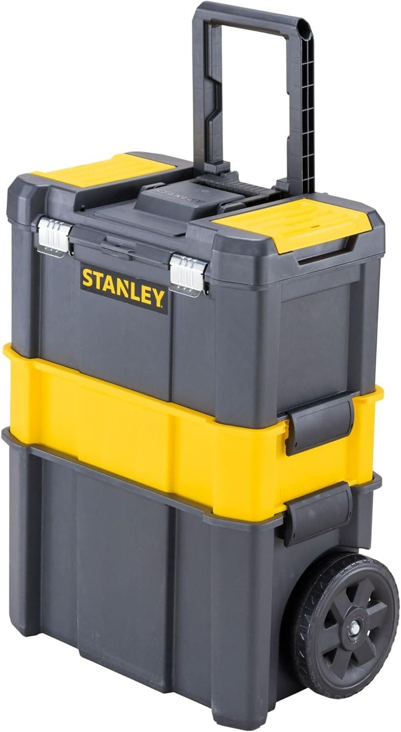 STANLEY STST1-80151 Oficina móvel para ferramentas, 3 em 1, fechos metálicos, capacidade de 20 kg