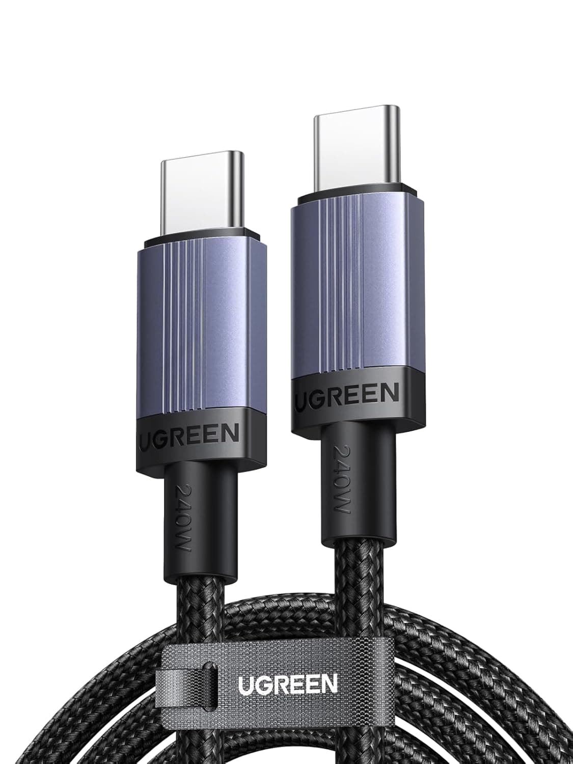 UGREEN USB C 240W | Cabo USB-C de carregamento rápido em nylon trançado com 3 m