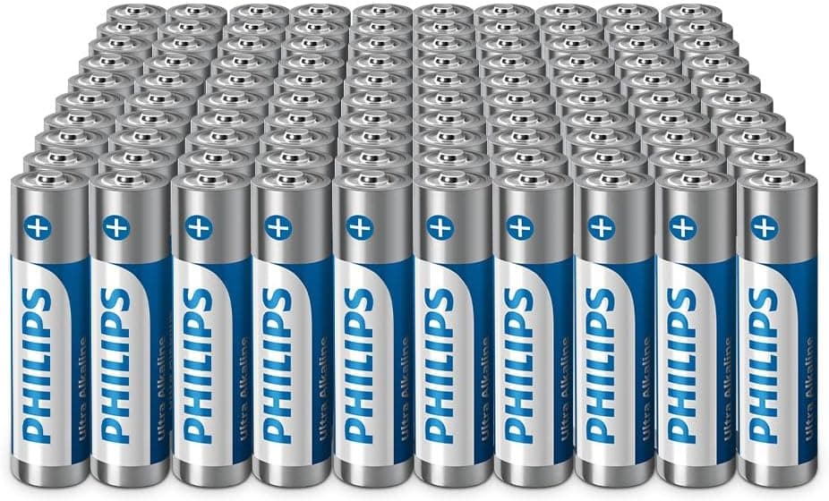 Philips Ultra AAA Alkaline | Pilhas AAA alcalinas em pack de 100 para alto consumo