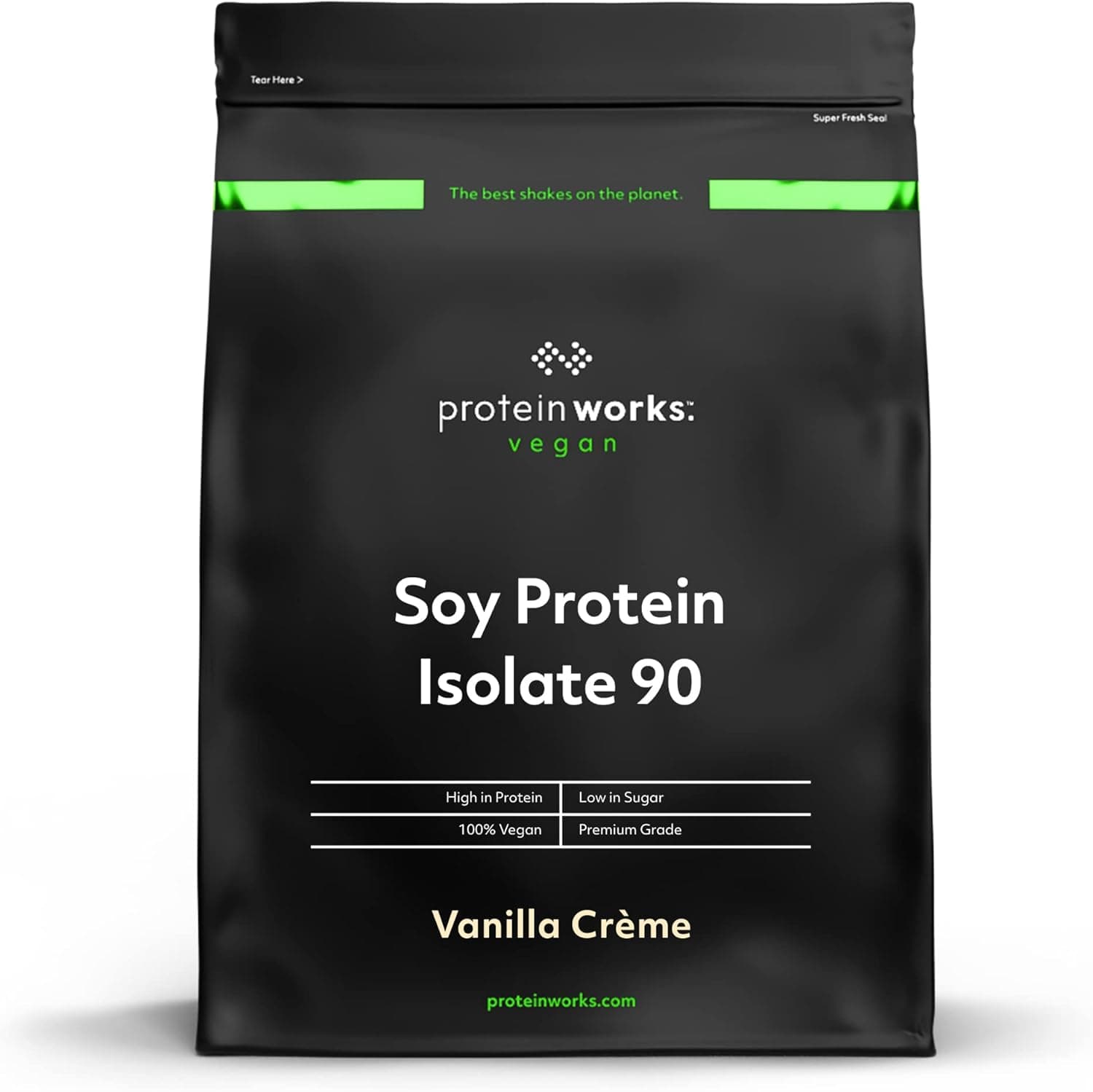 THE PROTEIN WORKS Proteína de soja 90 (isolada) | Creme Alla | 100% vegano | procedente de fontes sustentáveis, baixo em gordura, baunilha, 2 Kg