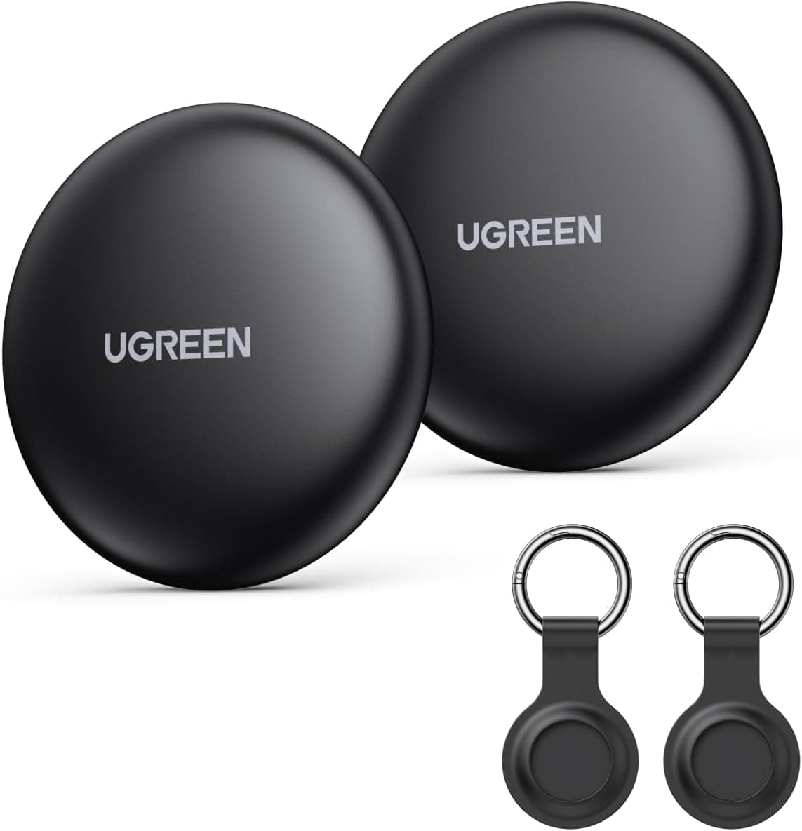 UGREEN FineTrack Mini Tag | Localizador Bluetooth compatível com iOS e Find My com bateria de 18 meses para chaves e bagagem, pack de 2 unidades