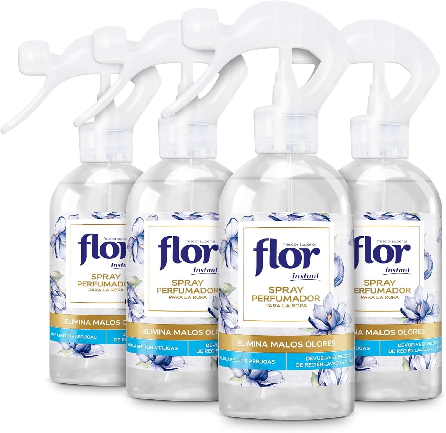 Flor Perfume instantâneo para roupas, fragrância azul - pacote de 4
