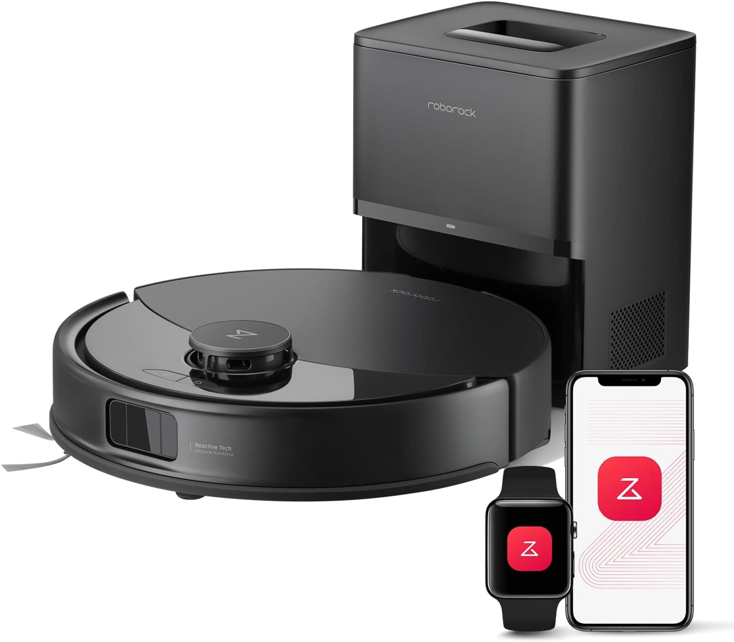 roborock Q10 X5+ Robot aspirador e mopa, mola de vácuo automática durante 7 semanas, prevenção inteligente de obstáculos, sucção 10000Pa, escovas duplas anti-emaranhados (preto)