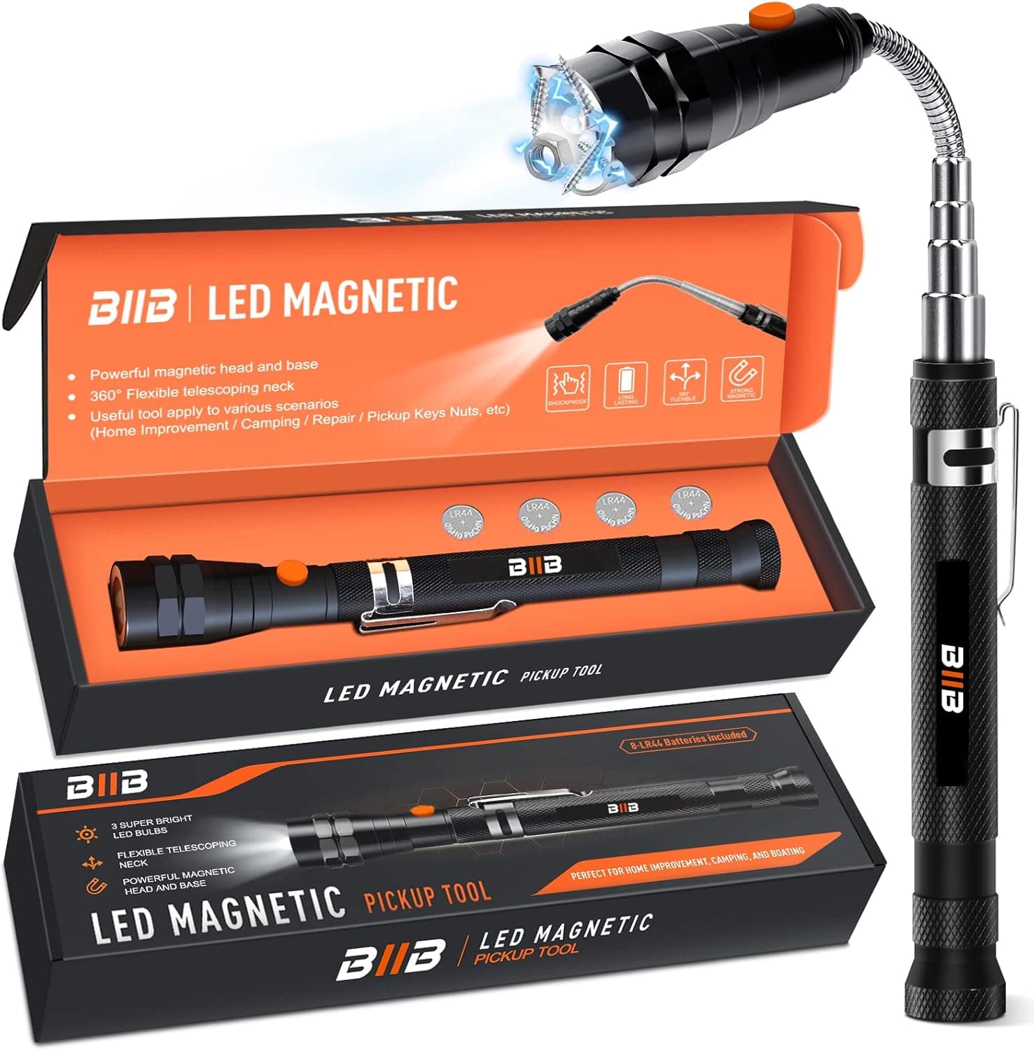 BIIB Presentes originais para homem, ferramenta magnética com LED, presente para homem Gadgets técnicos, presente de aniversário para homem, calendário de advento, presentes originais de Natal