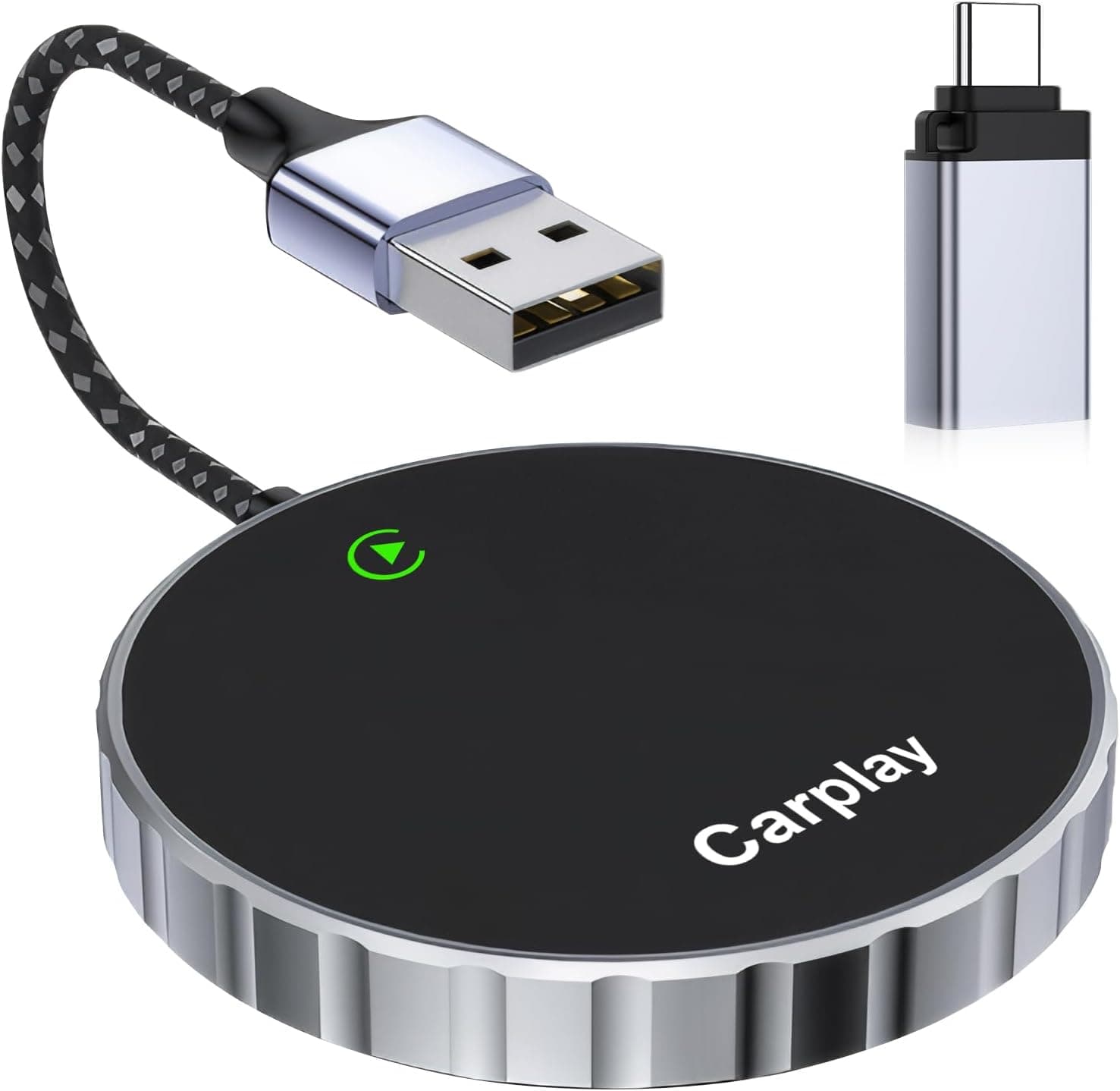 Olycism Adaptador sem fios CarPlay para iPhone 2024 Plug & Play conversor sem fios Carplay Dongle para iOS WiFi Bluetooth Auto Connect Car para iOS 10 Auto 2017 a partir de diante