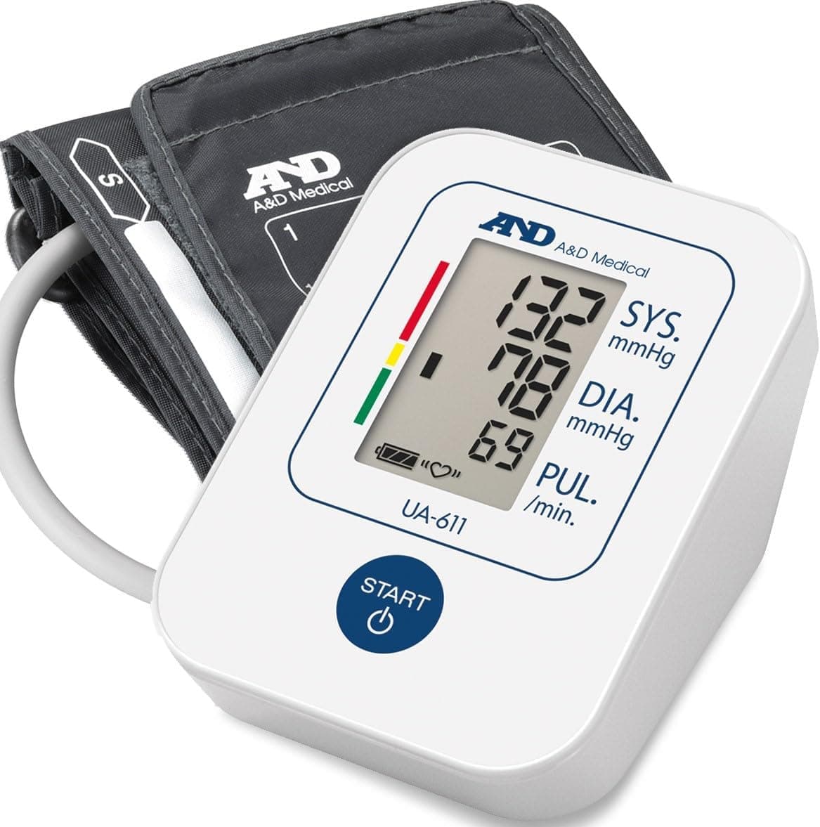 A&D Medical Tensiómetro de braço digital, medição precisa da pressão arterial e do pulso, validado clinicamente – UA-611