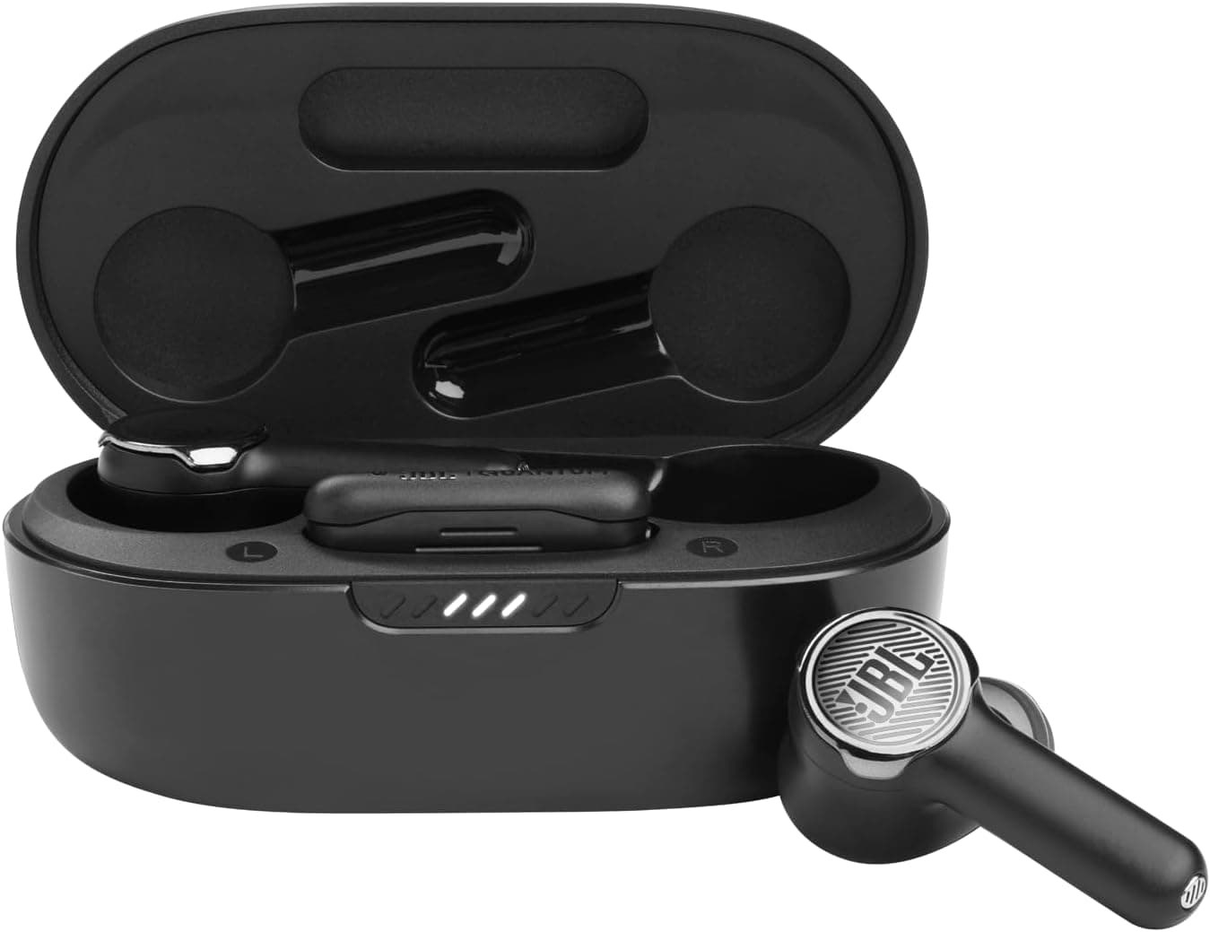 JBL Auriculares Quantum TWS jogos de eSports, baixa latência, In Ear, auriculares Bluetooth com cancelamento de ruído com 22 horas de duração da bateria, preto