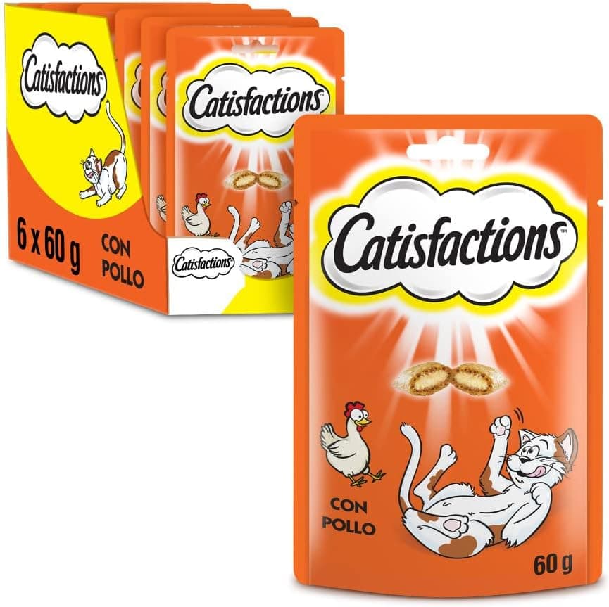 Mars Catisfactions Prémios para gatos, sabor frango (embalagem de 6 x 60 g)