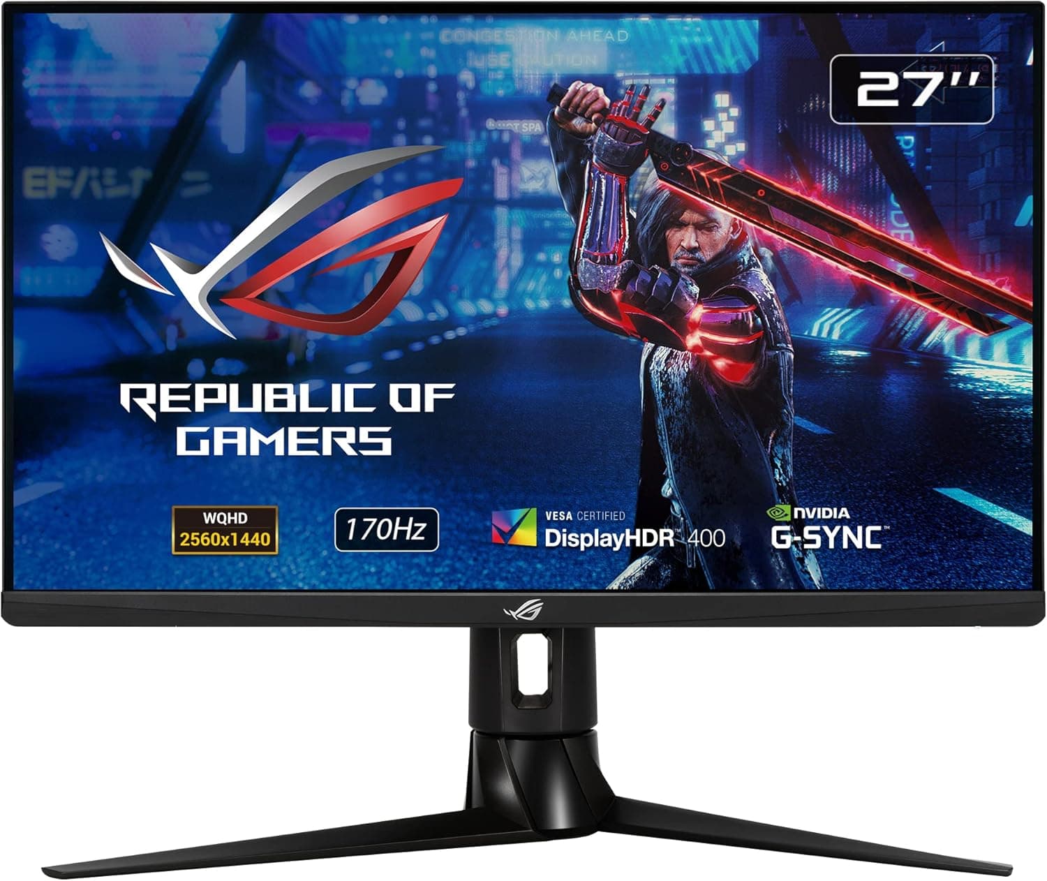 ASUS ROG Strix XG27AQ | Monitor gaming 27 polegadas WQHD 170 Hz Fast IPS com G-SYNC e DisplayHDR 400