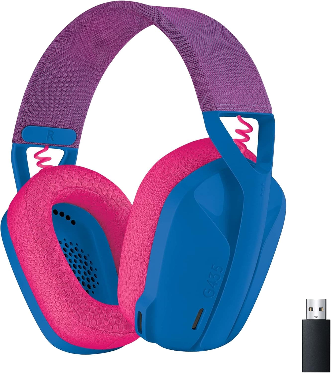 Logitech G G435 Auriculares Inalámbricos LIGHTSPEED para Gaming, Ligeros, micrófono Integrado, Batería de 18 Horas, Compatibles con Dolby Atmos, Bluetooth, PC, PS4, PS5, Móvil, Nintendo Switch - Azul