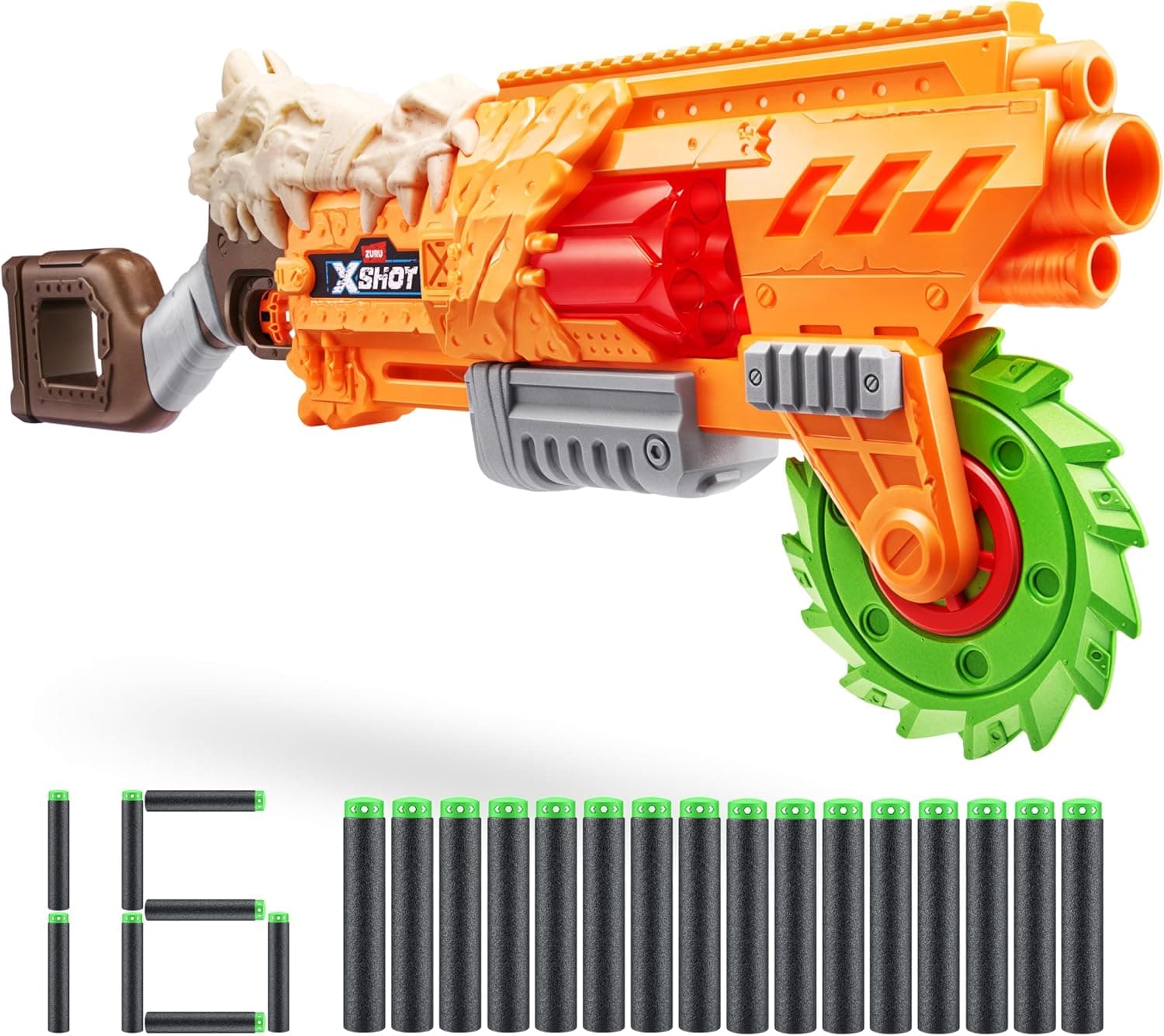 XSHOT Insanity HorrorFire Doomsday da ZURU com 16 dardos, dardos com tecnologia Air Pocket e armazenamento de dardos, brinquedo para exteriores para meninos e meninas, adolescentes e adultos
